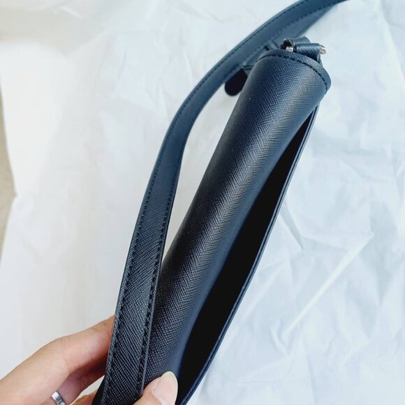 Calvin Klein Flap Signature Crossbody Bag Adjustable Strap Black - Picture 9 of 11